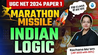 UGC NET Indian Logic Marathon by Rachana Mam  UGC NET Paper1 Complete Indian Logic in One Class [upl. by Nessaj397]