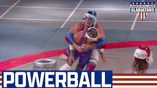 Big Tackles And Hard Hits In Powerball  American Gladiators [upl. by Sianna]