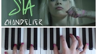 Chandelier by Sia  EASY Piano Tutorial [upl. by Gniliem527]