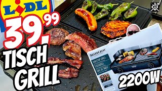 LIDL 39 Euro Tischgrill 2200 W im Test  030 BBQ [upl. by Moor]