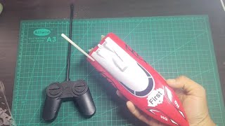 Mini Rc boat unboxing  🚤 First rc boat review  24GHz rc Speed Boat  HighSpeed Remote Control [upl. by Enahpets155]