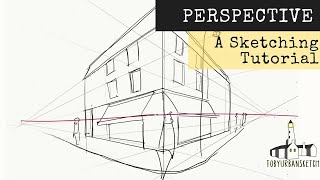 Drawing Perspective Made Easy  Urban Sketching Tutorial for Beginners [upl. by Aryas]