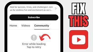 How To Fix YouTube Error While Loading  Error While Loading On YouTube [upl. by Etnovad]