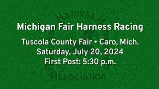 Michigan Fair Harness Racing  Caro  July 20 2024 [upl. by Naeloj]