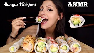 ASMR  EATING SUSHI MUKBANG WHIPSER  MANGIA WHISPERS 먹방 [upl. by Ivar]