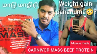 carnivor mass gainer protein powder review in tamil💯👌🏻carnivor mass beef proteinsupplements gym [upl. by Steinberg]