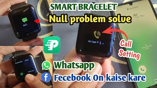 smart bracelet call settingsmart watch me whatsapp kaise on kare [upl. by Sral]