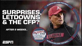 McElroy gives surprises letdowns October expectations amp CFP predictions  Always College Football [upl. by Ccasi]