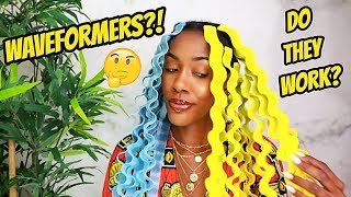 I TRIED WAVE FORMERS ON MY THICK NATURAL HAIR  DO THEY WORK Hmmm [upl. by Arreit]