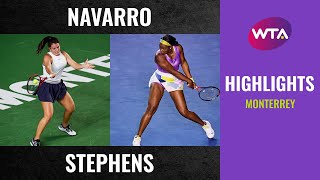 Emma Navarro vs Sloane Stephens  2020 Monterrey First Round  WTA Highlights [upl. by Pish]