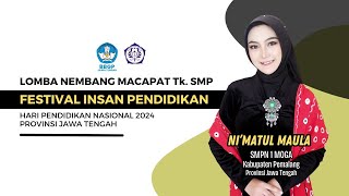 Lomba Nembang Macapat I FESTIVAL INSAN PENDIDIKAN I Hari Pendidikan Nasional 2024 [upl. by Anirdua911]