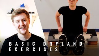 BASIC DRY LAND EXERCISES  5 Beginner Dryland Exercises for Swimmers [upl. by Hitt149]