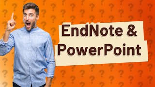 How do I insert EndNote into PowerPoint [upl. by Fedirko]