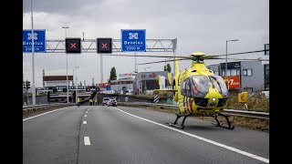 A4 dicht na ernstig ongeval met motorrijder  Vlaardingen  Schiedam [upl. by Ibob]