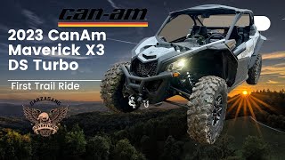 2023 CanAm Maverick X3 DS Turbo First Trail Ride [upl. by Oxley]