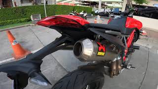 Ducati Hypermotard 950 Akrapovic exhaust No DB Killer [upl. by Cynthie391]