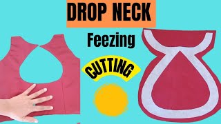 drop neck freezing cutting 📏✂️ beginners only in Telugu nikshep cutting ✂️ [upl. by Areid]