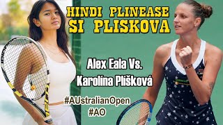 Hindi Plinease si Pliskova  Alex Eala vs Karolina Pliskova  ao australianopen alex alexa [upl. by Ellehcsar]