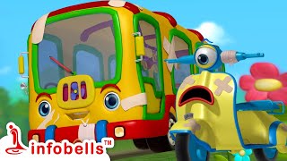 நம்ம பஸ்சுக்கு காய்ச்சலாம்  Playing with Vehicle Toys  Tamil Rhymes for Children  Infobells [upl. by Allx]