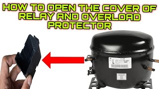 HOW TO OPEN THE COVER OF RELAY AND OVER PROTECTOR OF MOTOR COMPRESSOR [upl. by Raney]