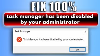 How To Fix or Task Manager Has Been Disabled By Your Administrator On Windows 10 Or Windows 11 [upl. by Ahsemad]