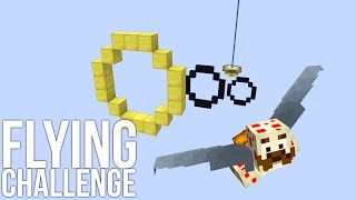 Minecraft Flying With Wings Elytra Flying Challenge [upl. by Atnahsa370]