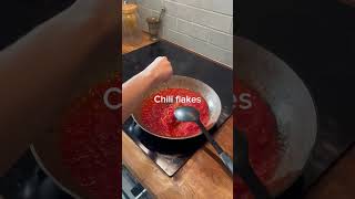 Let’s make shrimp pasta🍤🍝 chef food trending [upl. by Ardnoik]