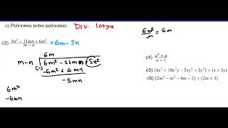6 Polinomio entre Polinomio C3 por Division Larga [upl. by Immak417]