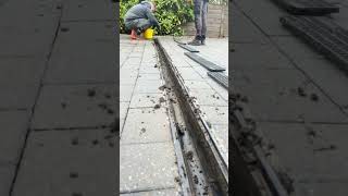 Porcelain patio cleaned ready for summer ☀️🕶️ cleaning satisfying fyp powerwashing [upl. by Adiv]