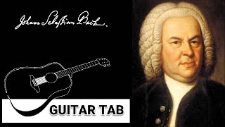 Guitar TAB  JS Bach  BWV 1002 Bouree Double 16851750  Tutorial Sheet Lesson iMn [upl. by Oilime]