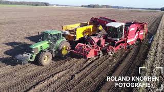 Aardappels rooien H Pomper  John Deere  Grimme varitron [upl. by Ailido440]