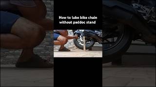 How to Lube a Motorcycle bike r15 Chain  Hack chain automobile lube yamaha bike motovlog [upl. by Schoenberg728]