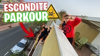 JUGANDO al ESCONDITE PARKOUR durante la CUARENTENA☢️ [upl. by Jeffy]