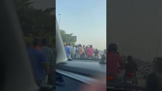 Unexpected Dangerous Live accident in NH44 Highway bigbosspallaviprashanth Accidentcrash death [upl. by Anitnamaid708]