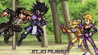 Jotaro Kakyoin Polnareff Avdol vs Giorno Bruno Mista Narancia  Epic Turn Team MUGEN [upl. by Amadus]