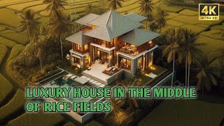 This magnificent house stands in the middle of a beautiful rice field [upl. by Agee]