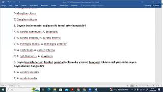 Arasınav Çözümü 4 Orjinal soru Nöroanatomi Anatomi İnsan Anatomisi TUS DUS SBF Tıp Sağlık [upl. by Yggam]