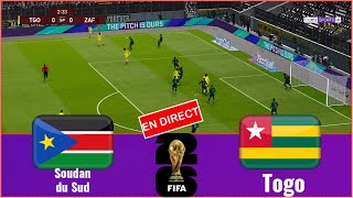 Togo vs Soudan du Sud en direct Éliminatoires de la Coupe monde Simulation de football Gameplay PC [upl. by Sherwynd]