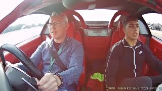 Driving a Ferrari F430 at the Top Gear Test Track  in memory of my Dad James Porteous [upl. by Ralfston]