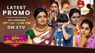 Sridevi Drama Company Latest Promo  29th September 2024  Rashmi Indraja Ramprasad  ETV Telugu [upl. by Conte]