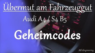 MLEngineering  Audi A4S4 B5 Geheimmenü Klimacodes Hidden Menue [upl. by Cristiona]