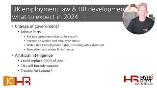 UK employment law amp HR developments – what to expect in 2024 [upl. by Lusar]