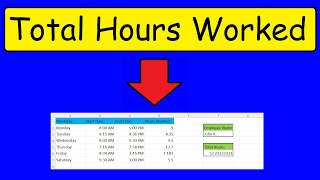 How To Calculate The Total Hours Worked In Excel [upl. by Rus]