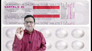 SartelC 40 Tablet  Telmisartan  Chlorthalidone  Medicine for Blood Pressure  उच्च रक्तचाप हेतु [upl. by Livvy]