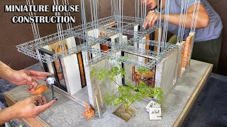 ¿Cómo construir una casa   How to build a modern house explained step by step  Miniature Bricks [upl. by Letram10]