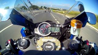 GSXR 1000 subindo Morungaba e 299 na Don Pedro testando top speed [upl. by Launam]