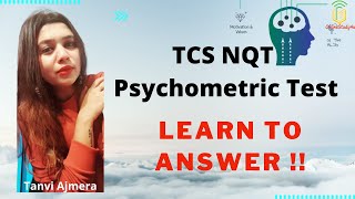 TCS NQT Psychometric Test  How to Answer Psychometric Test in TCS NQT [upl. by Liz]