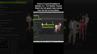 iClone 8 Crowd Simulation to Blender 40 Tutorial iclone blender crowd 3danimation simulation [upl. by Annavoig]