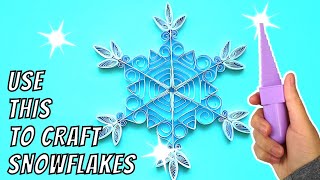 Quilling SNOWFLAKES with MOULD DIY Paper Snowflake [upl. by Giuliana]