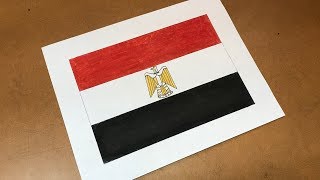 Egyptian Flag Drawing 🇪🇬 [upl. by Henrietta]